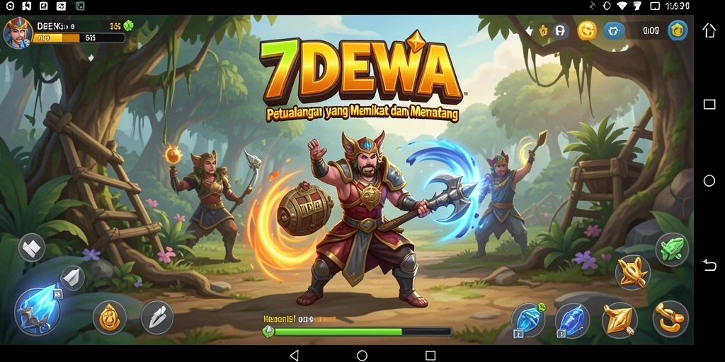 Gameplay seru di dunia petualangan 7DEWA yang menawan.
