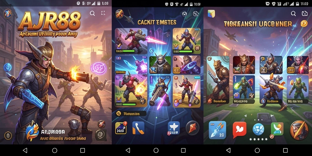 Screenshot utama AJR88 menampilkan fitur utama aplikasi Utility.