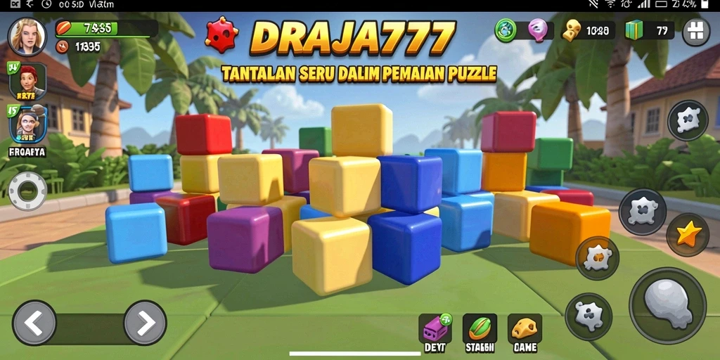 Screenshot gameplay DRAJA777 menampilkan tantangan seru dalam teka-teki.