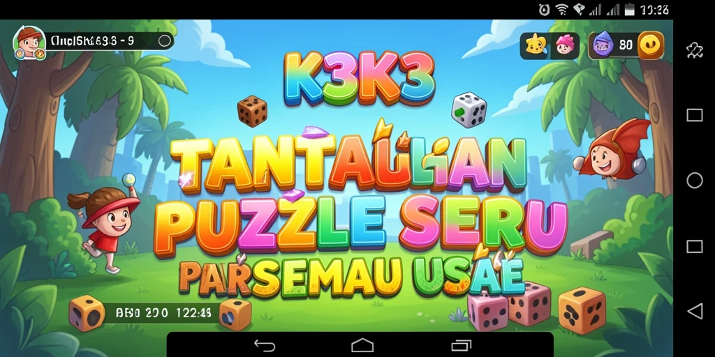 Tampilan utama K3K3 dengan gameplay Puzzle yang menarik dan menantang.