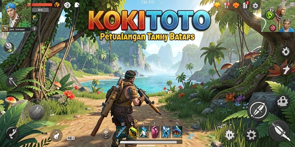 Tangkapan layar KOKITOTO menampilkan aksi seru di dunia terbuka.