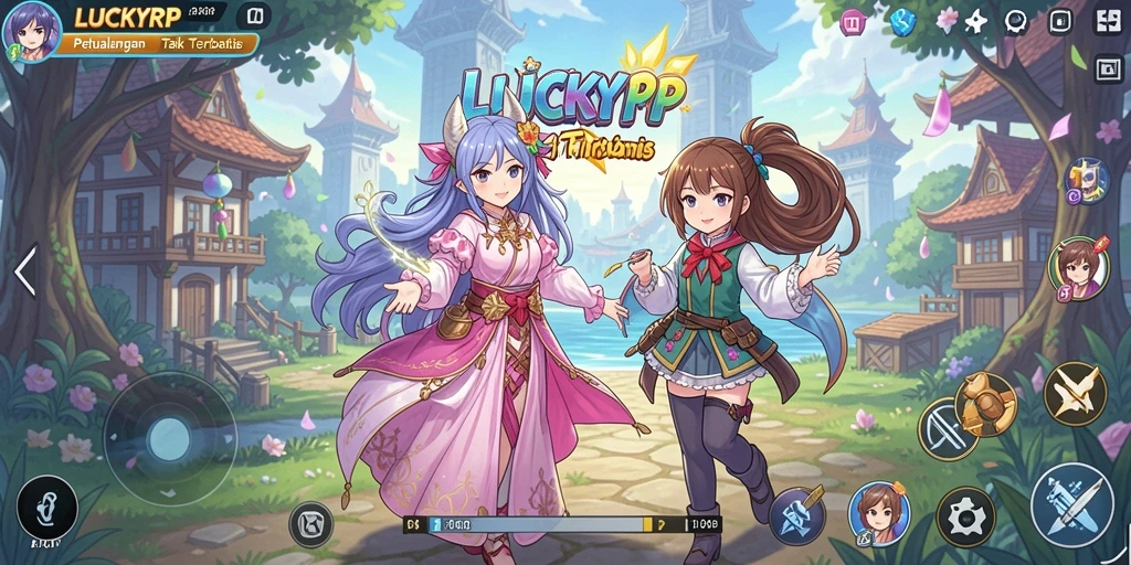 Screenshot dari gameplay menampilkan pertarungan seru dalam dunia anime.