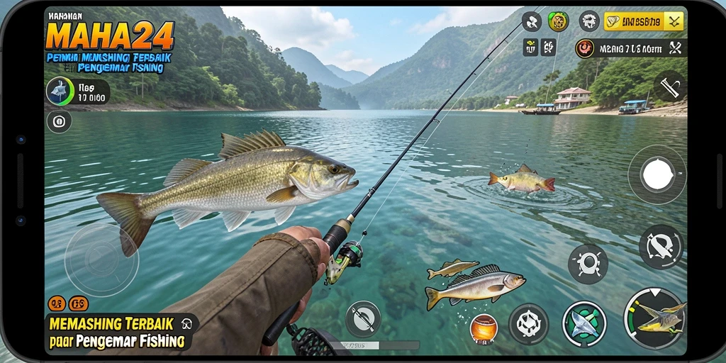 Gameplay MAHA24 menampilkan pengalaman memancing yang menakjubkan.