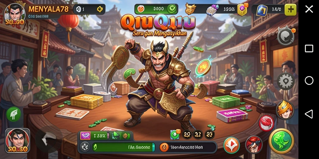 Tampilan screenshot MENYALA78 yang memikat dengan gameplay QiuQiu.