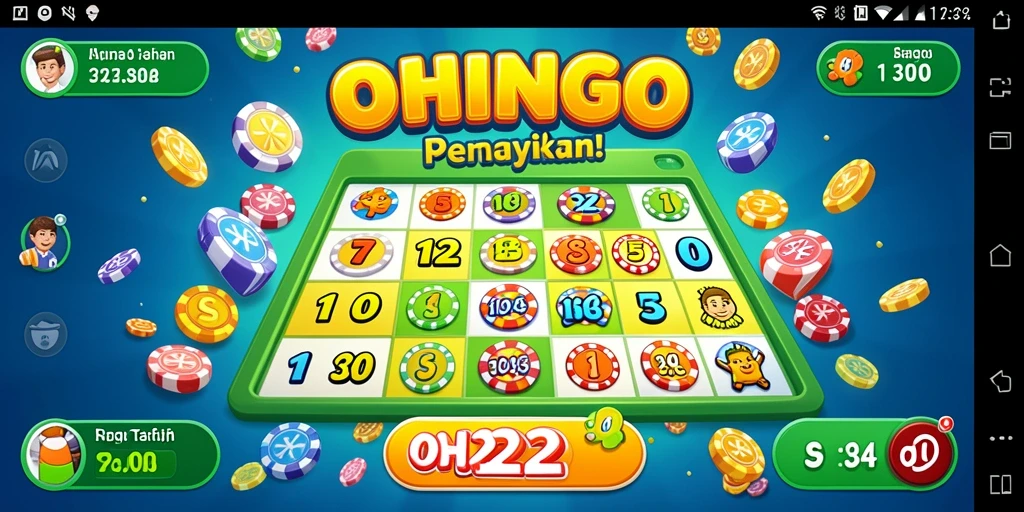 Tampilan gameplay seru Bingo di OH222 yang penuh warna.