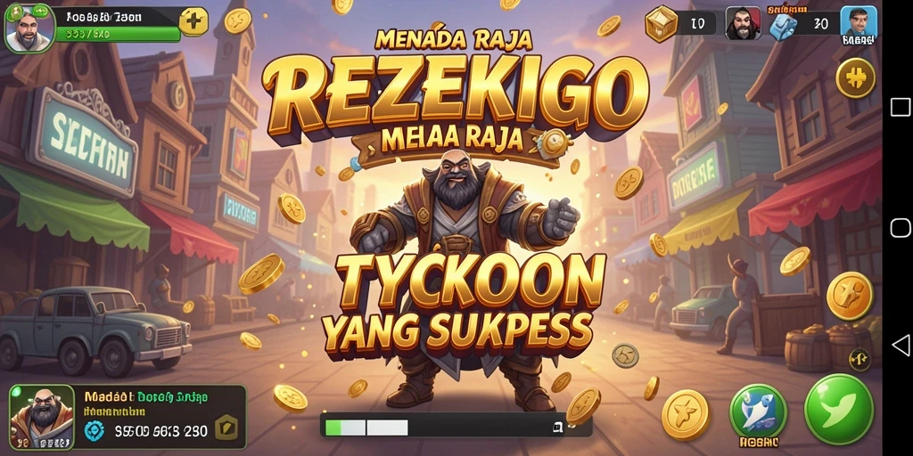 Gameplay Tycoon REZEKIGO yang seru dan menantang.
