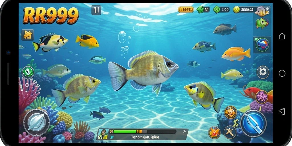 Gameplay seru Tembak Ikan di RR999 dengan grafis menarik.