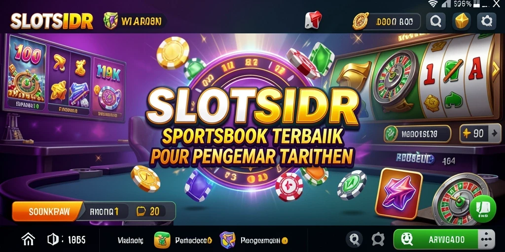 Screenshot utama SLOTSIDR menampilkan taruhan langsung dalam permainan Sportsbook.