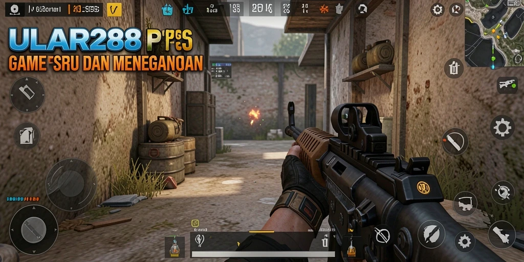 Tangkapan layar ULAR288 menampilkan aksi gameplay FPS yang intens.