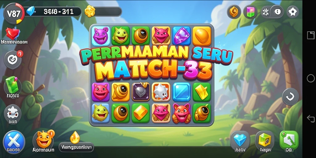 Tampilan gameplay V87 yang seru dan penuh warna.