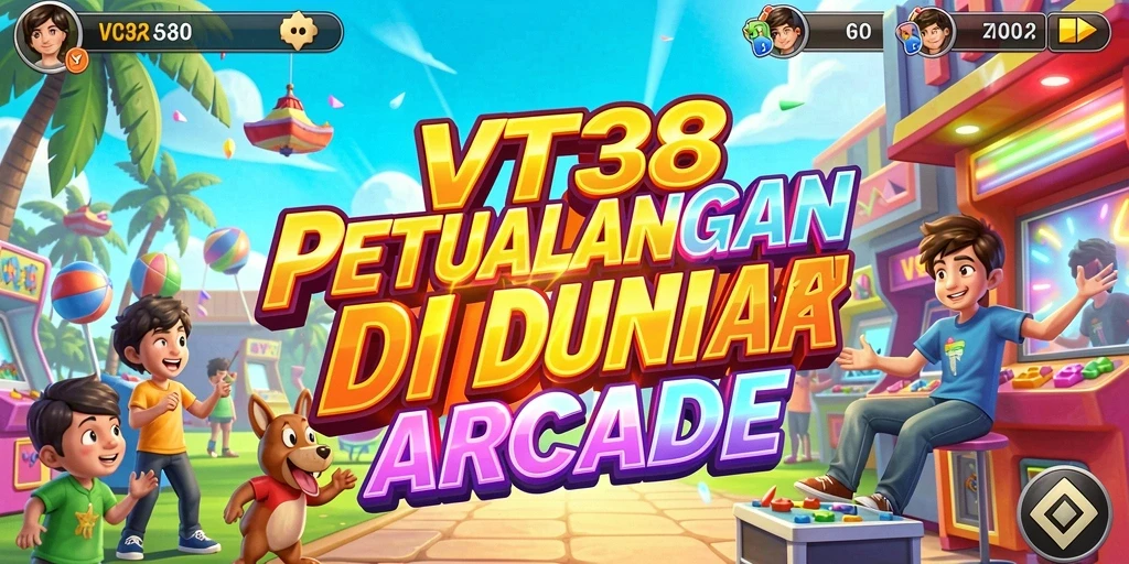 Tampilan gameplay VT38 dengan karakter dan tantangan menarik di dunia arcade.