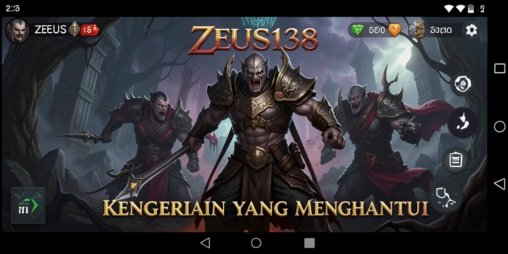 Tampilan gameplay menyeramkan dari ZEUS138 yang menegangkan.