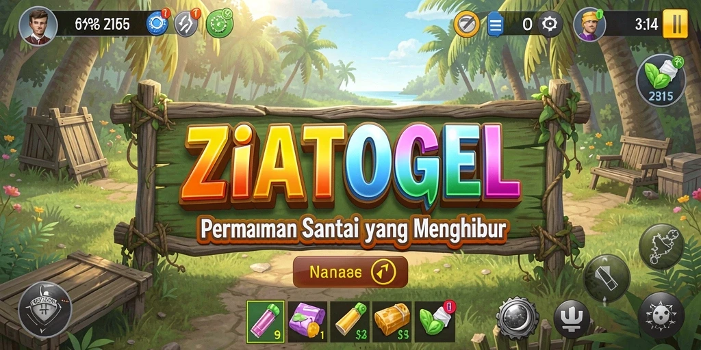 Tampilan gameplay ZIATOGEL yang menyenangkan dan interaktif.